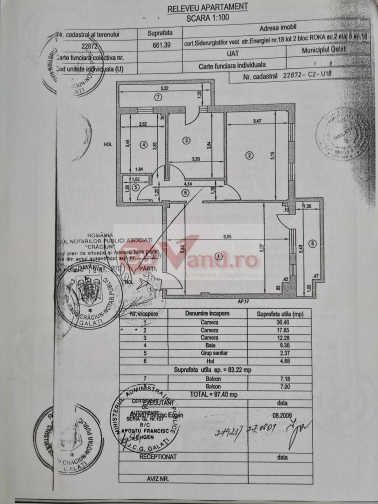 De vanzare apartament cu 3 camere, General, etaj 5/5 cu lift, bloc nou - 3