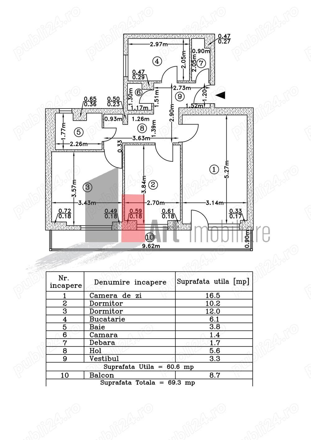 APARTAMENT 3 CAMERE LACUL TEI - 1