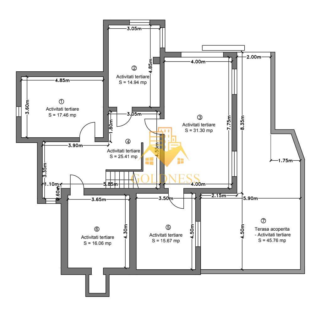 Casa cu teren 2000 m si front 35 ml in Buna Ziua, zona Grand Hotel It. - 4