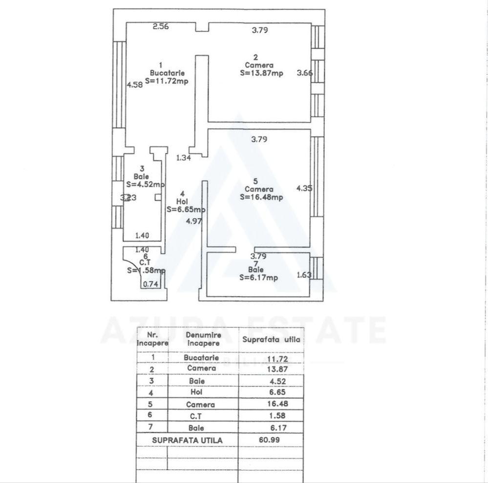 Apartament 2 camere 61 mp utili parter 2 bai 2 pivnite Centrul Istoric - 8