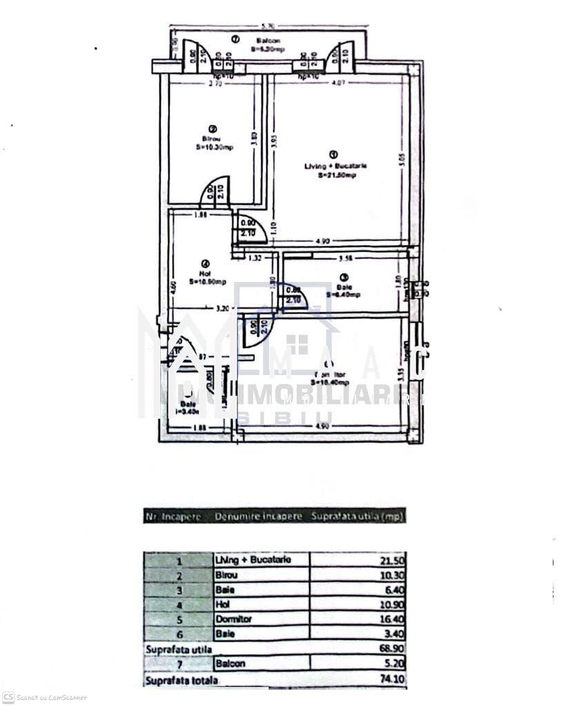 Apartament 3 camere de vânzare | Sibiu, Turnișor | 70 mp - 13
