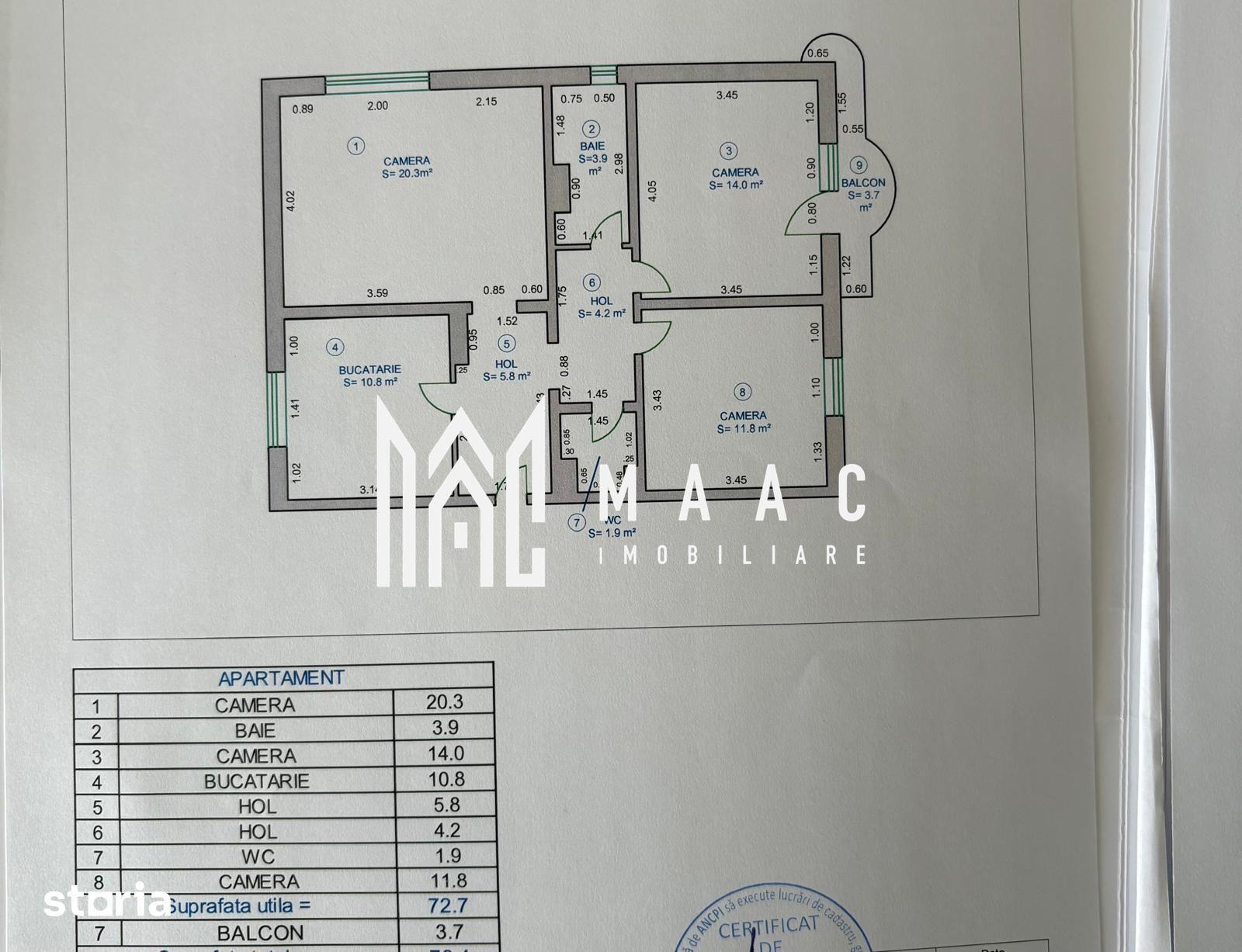 Apartament 3 camere de vânzare | Sibiu, Terezian | renovat - 2