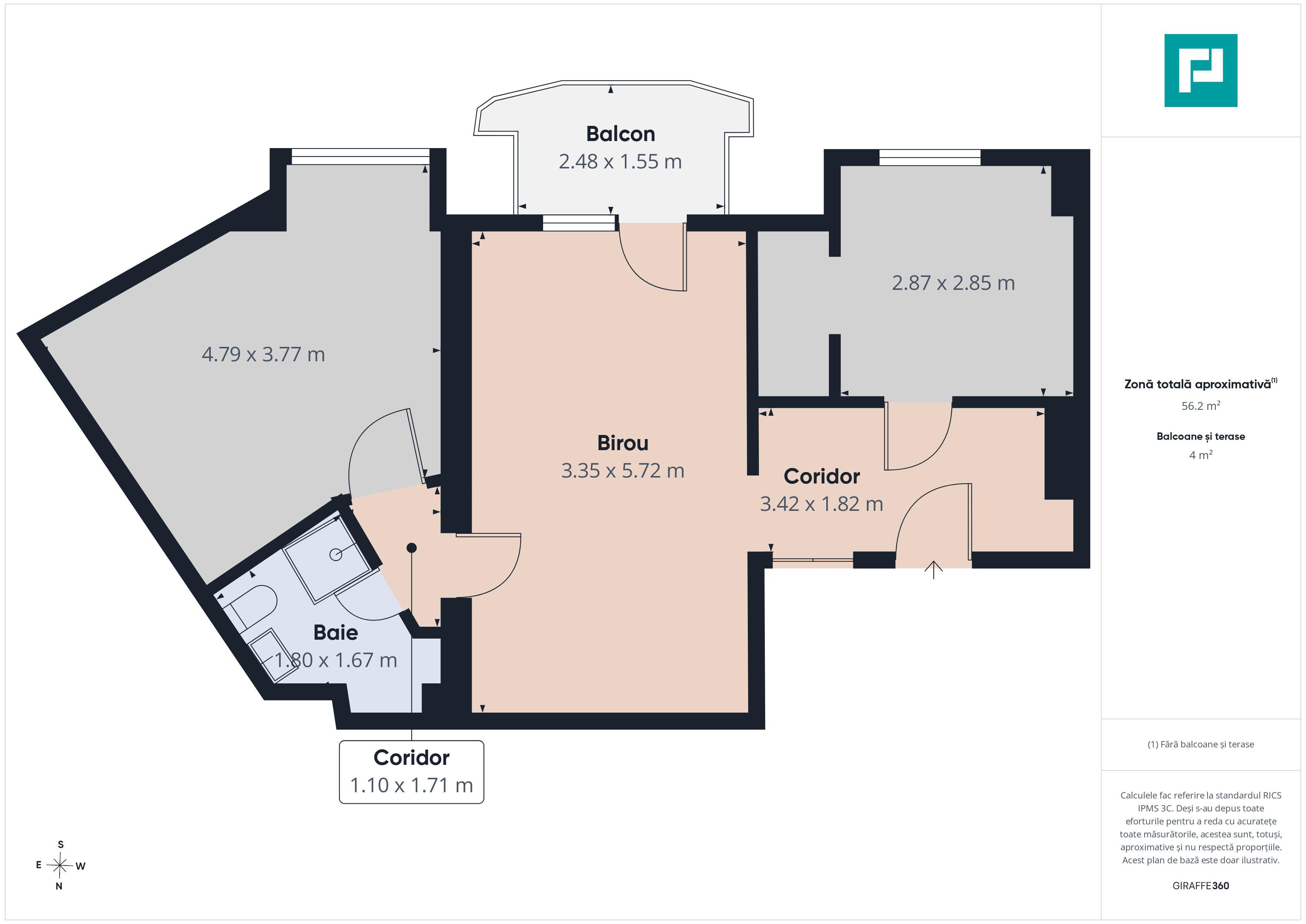 Bd. Unirii-Piața Alba Iulia, apartament 2 camere - 6