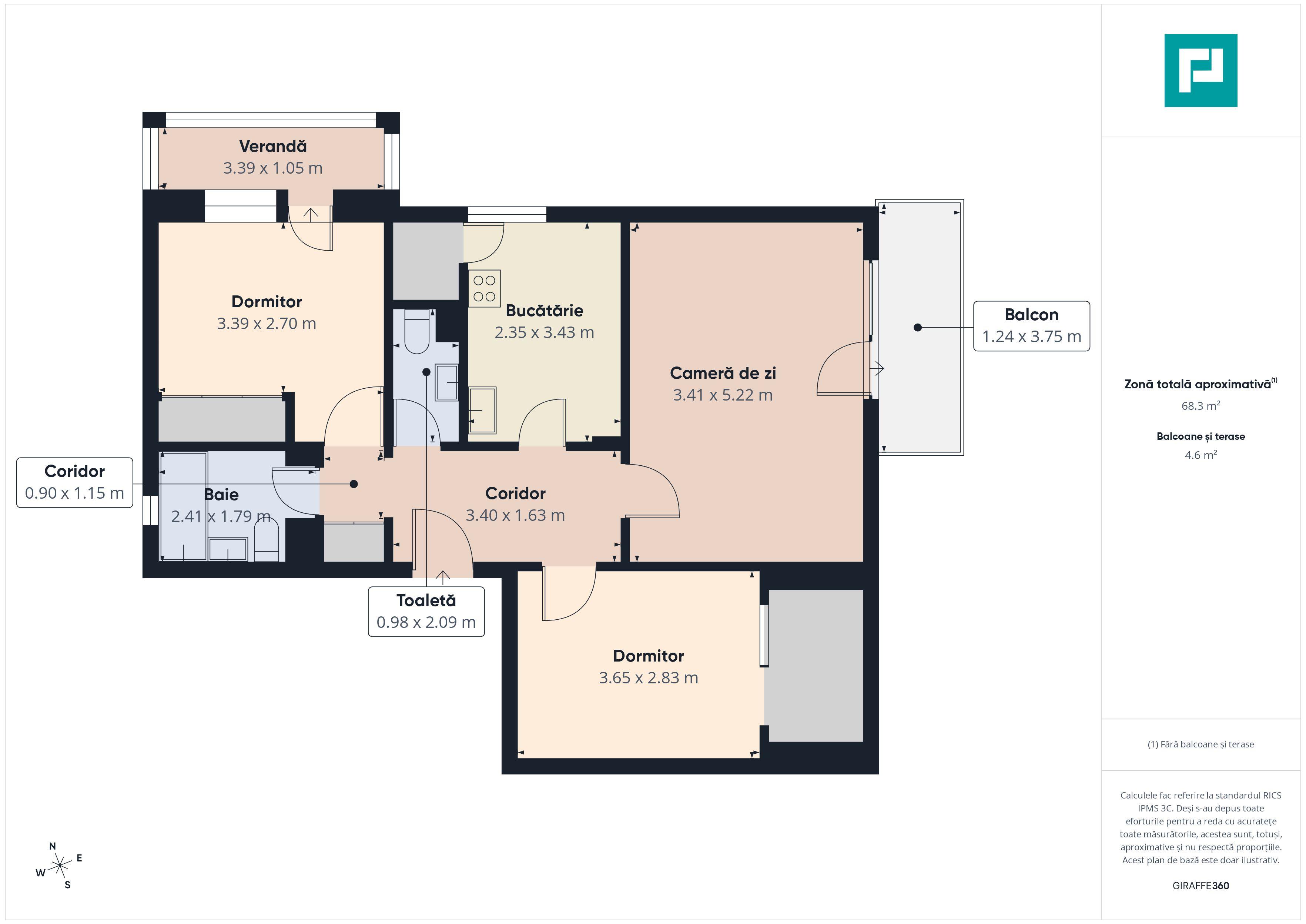 Apartament 3 camere, 82 mp, Str.Episcop Ioan Suciu - 10