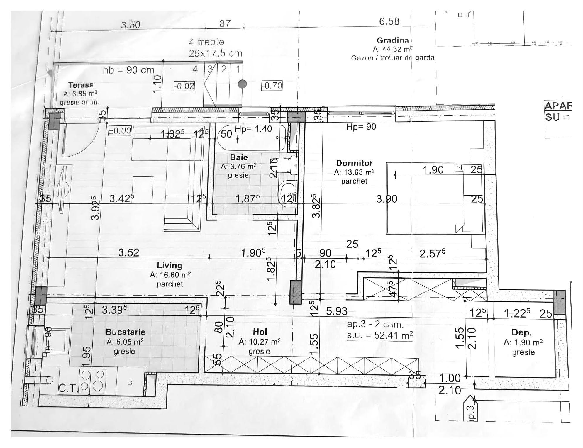 Apartament 2 camere decomandate, gradina, parcare, Sesul de Sus - 8