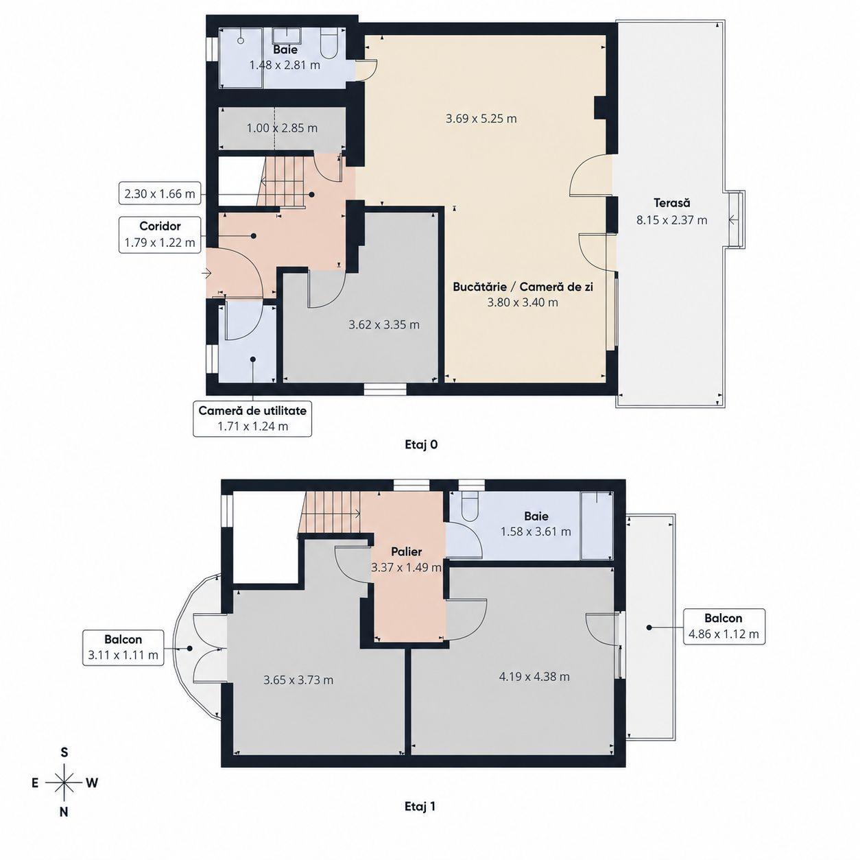 Casă individuală nouă | 3 dormitoare | Curte 300 mp | - 20