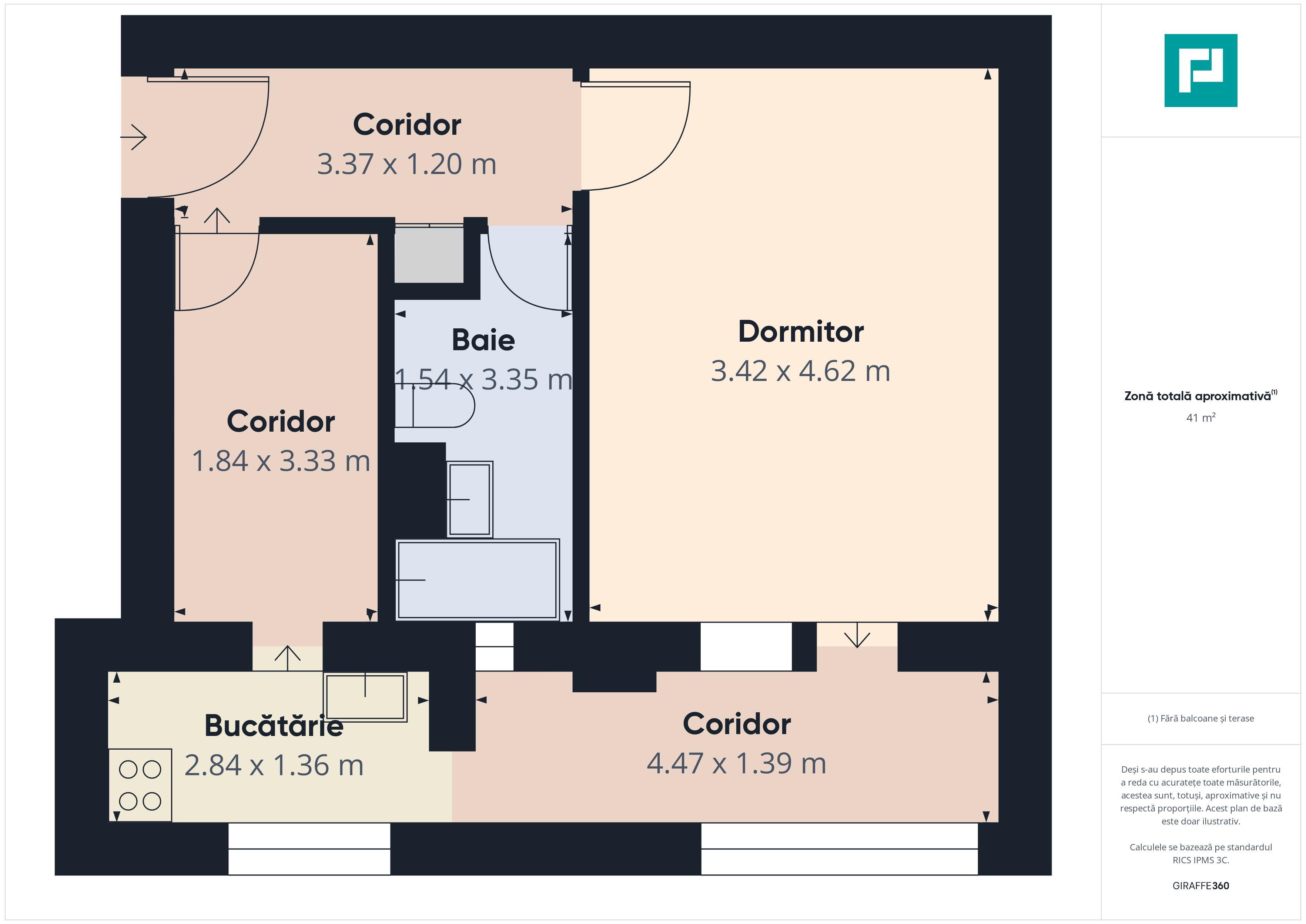 Apartament cu 1 cameră | 40 mp | Zona Fratelia - 8