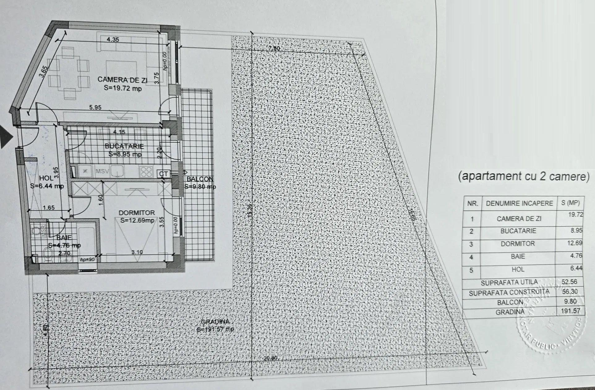 Apartament 2 camere cu grădină și terasă privată construcție nouă 2026 - 25