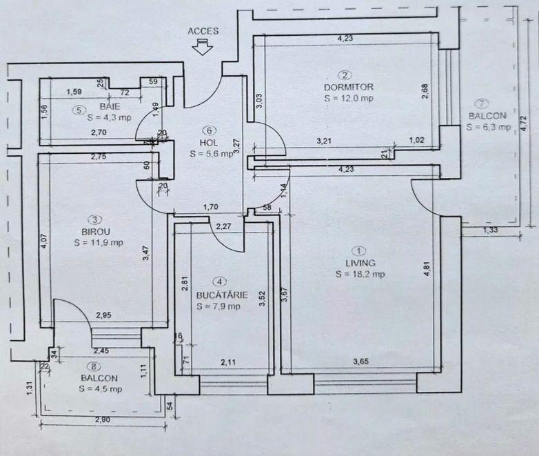 Apartament cu 3 camere situat la etajul 3 zona rezidentiala Rasnov - 29