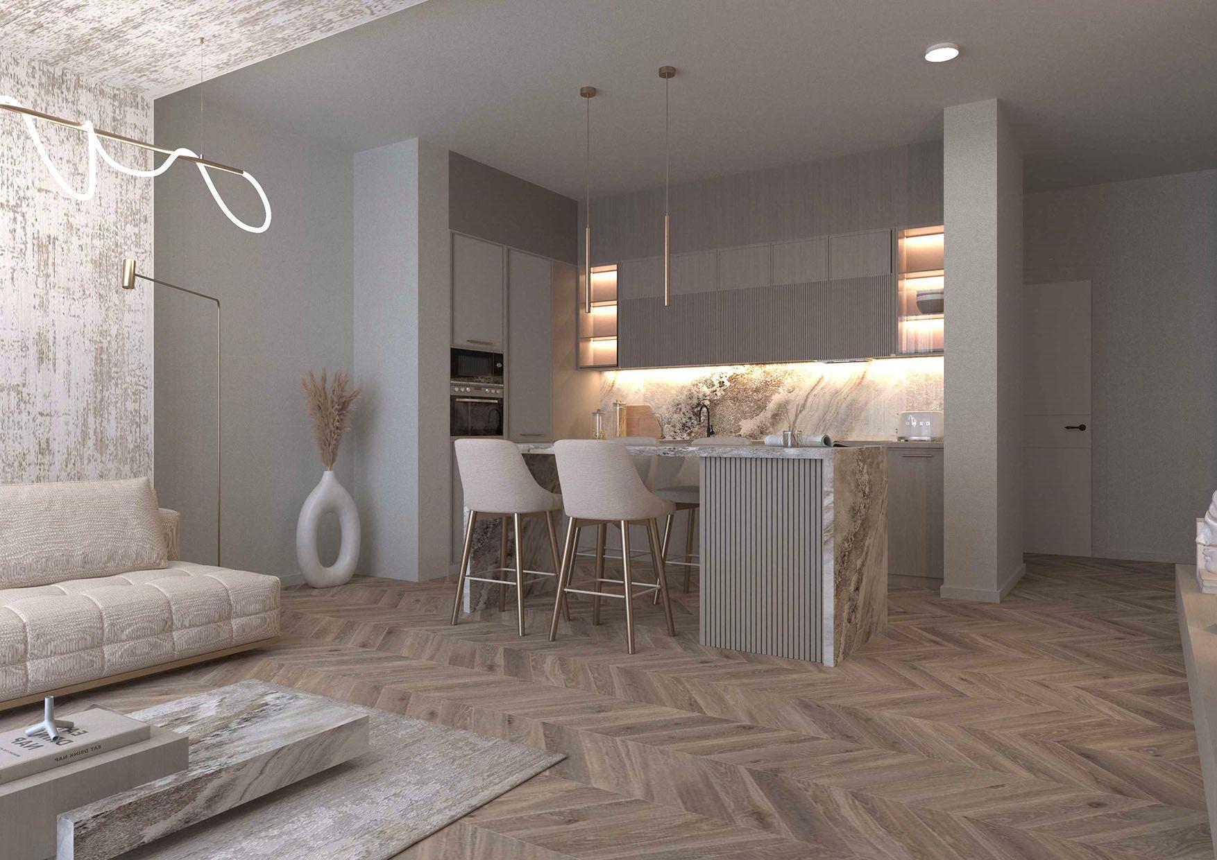Apartament 02A, Corp A – 2 camere | 55,60 mp | Jabri Nord Residence - 2