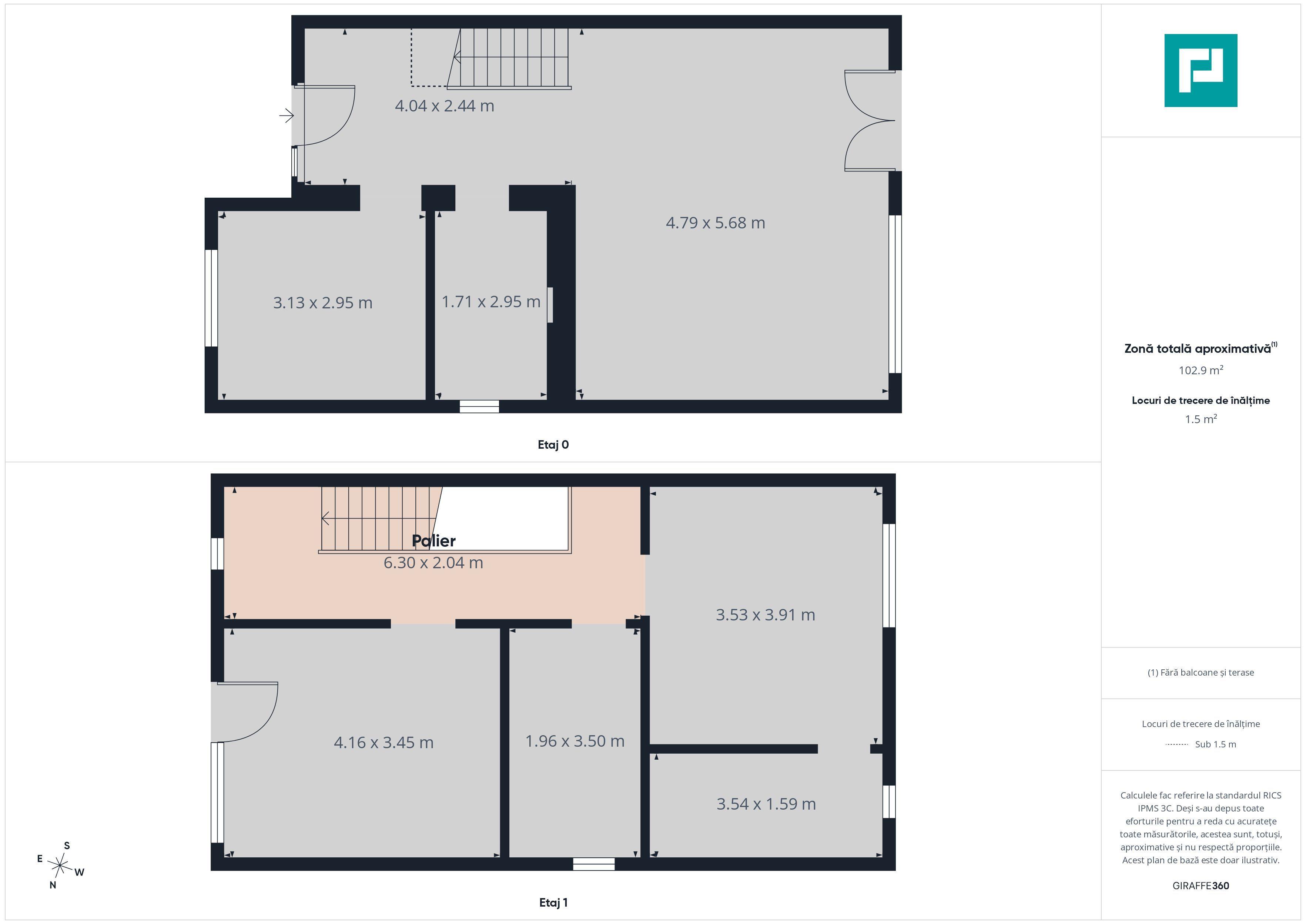 Duplex nou cu 4 camere și teren de 375 mp Zona Gai - 9
