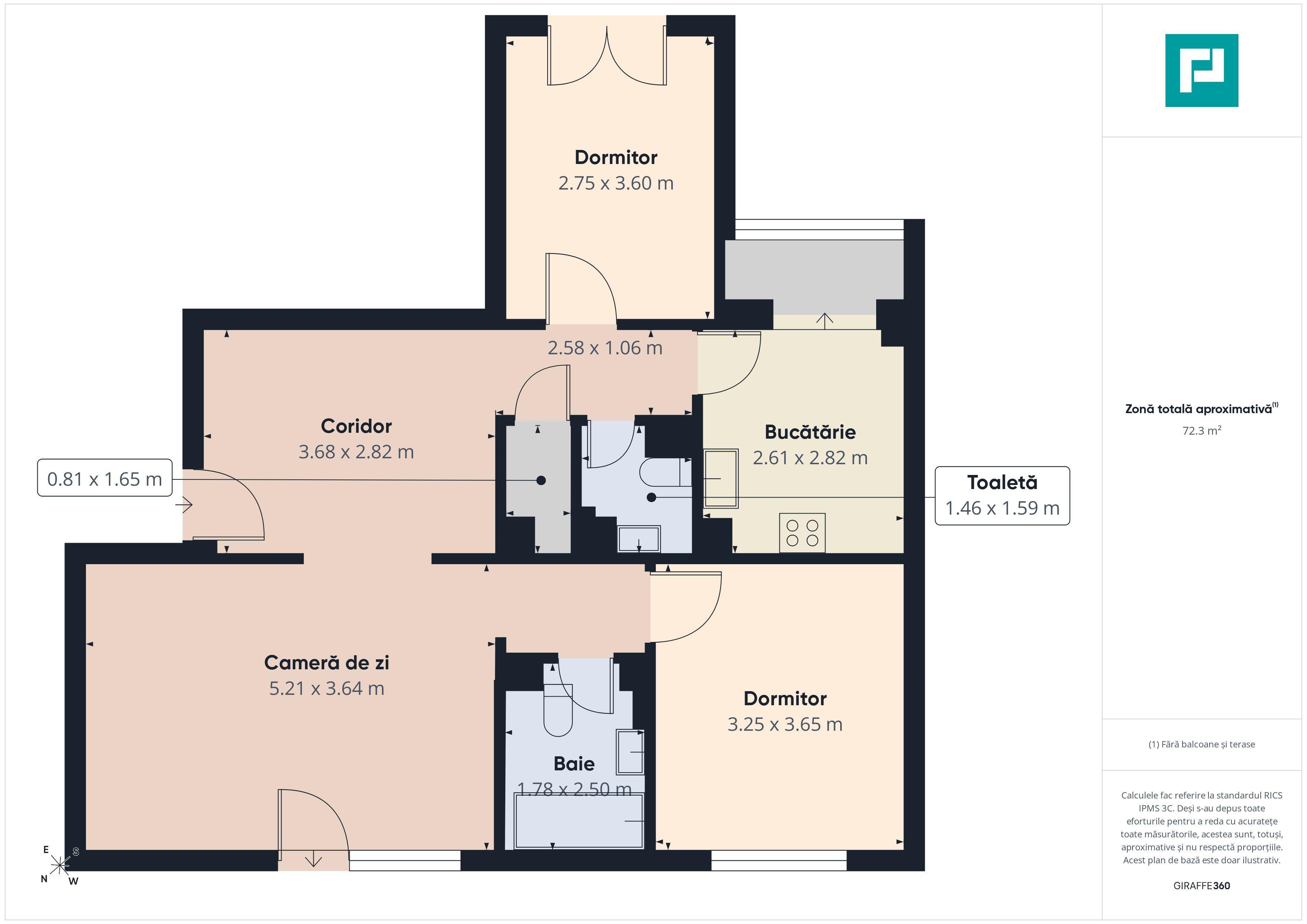 Apartament cu 3 camere și 2 băi zona Aurel Vlaicu - 9