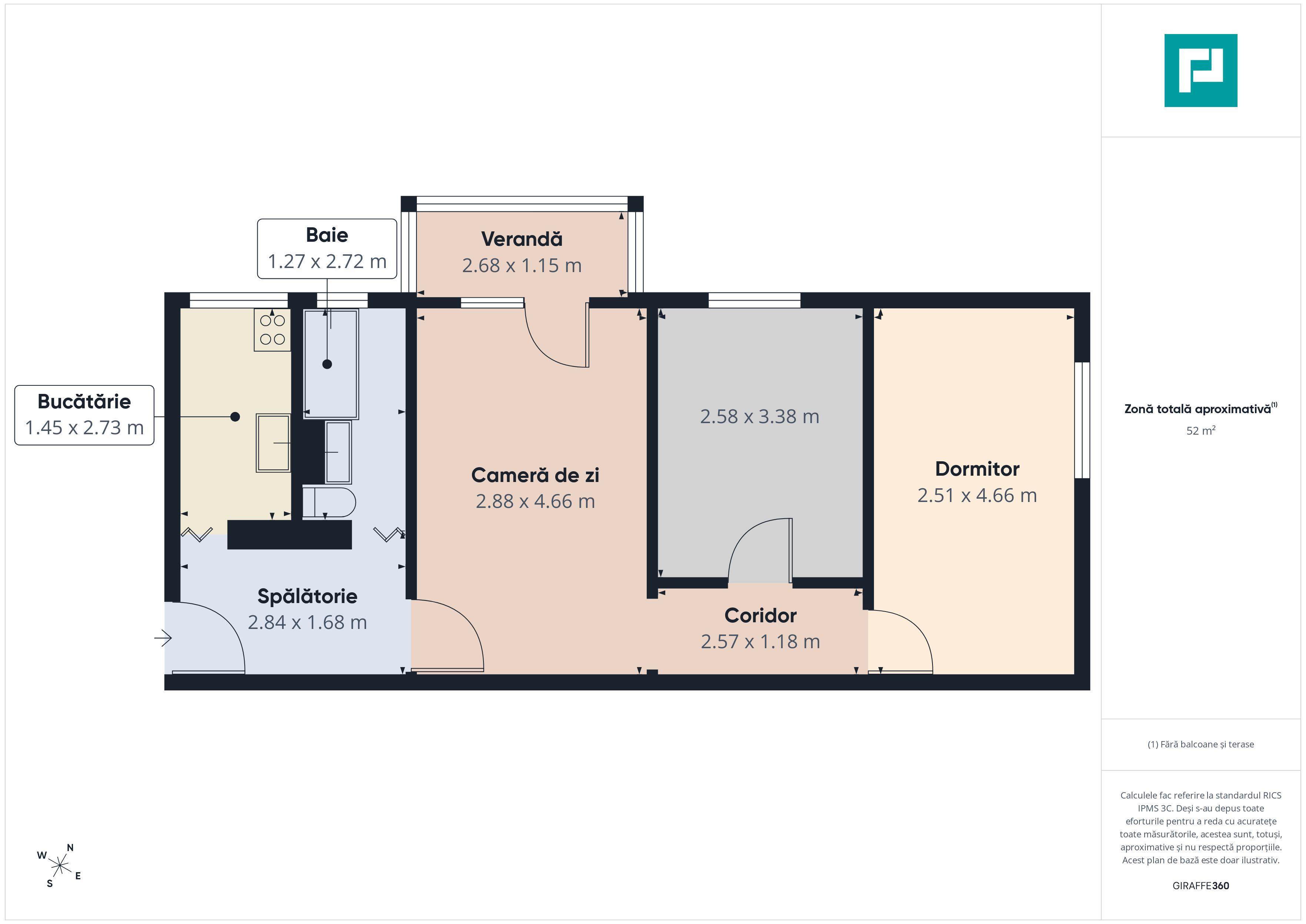 Apartament cu 3 camere în zona Spitalul Județean - 13