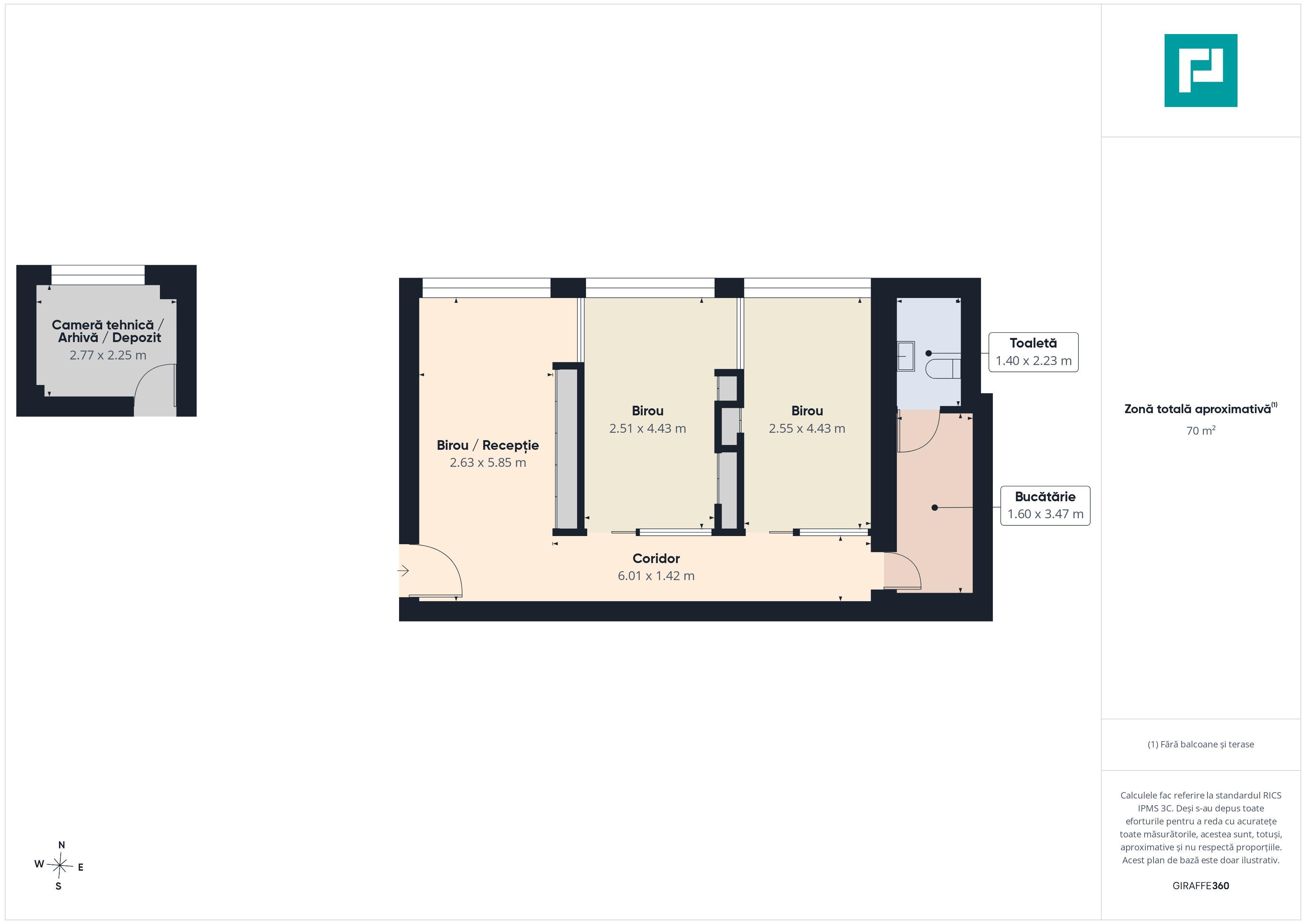 Birou 3 camere | Prima închiriere | Zona Centrală - 10