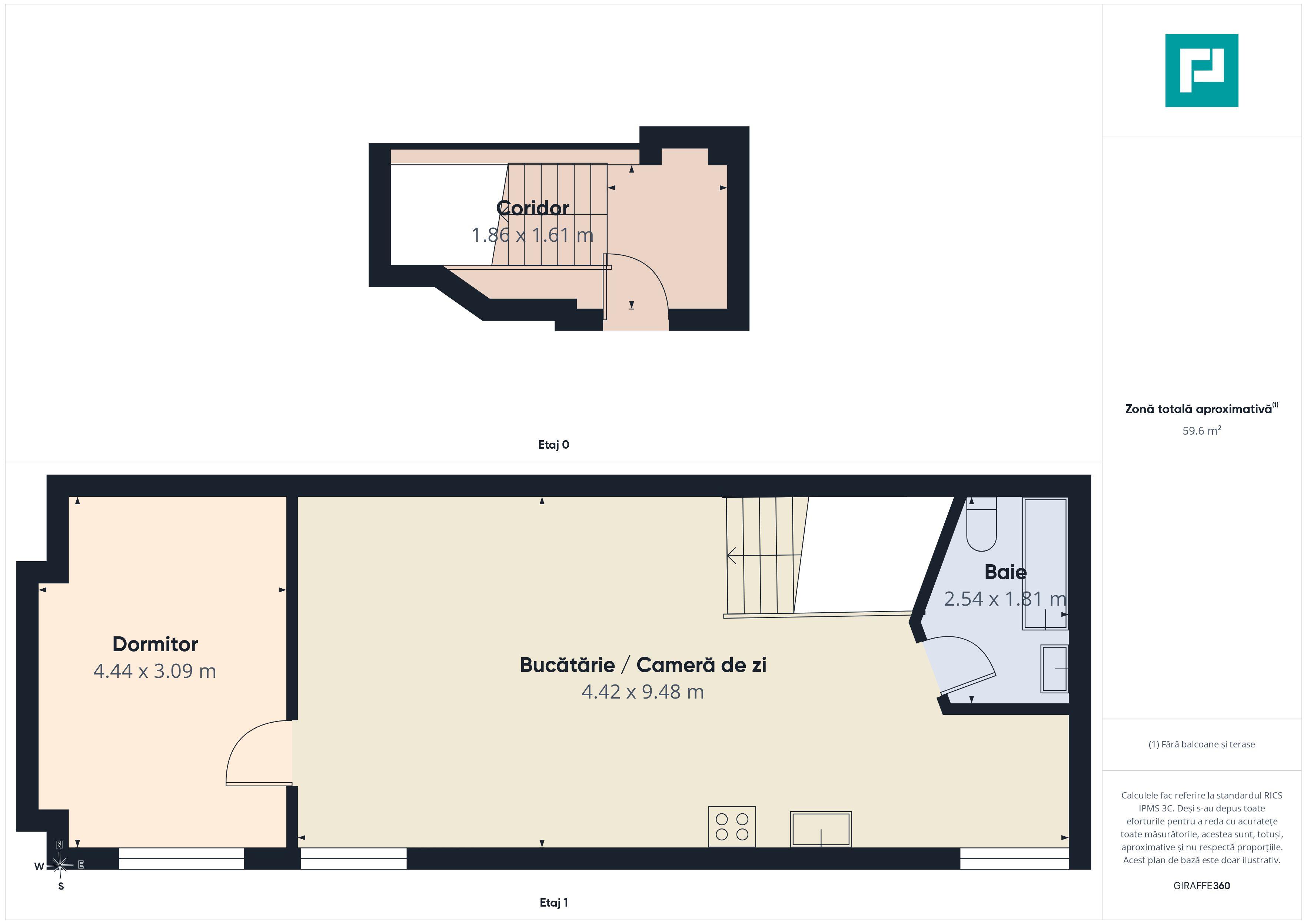 Apartament două camere Bulevardul Revoluției - 10