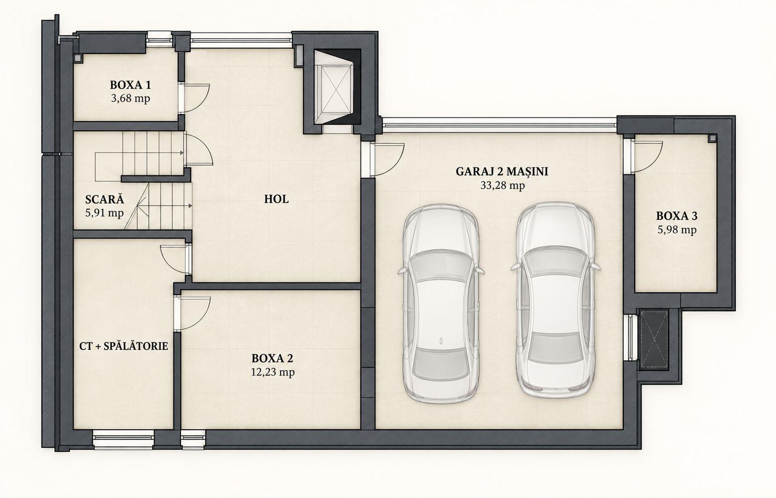 Apartament PREMIUM cu curte, terasă și lift cu acces direct în living - 52