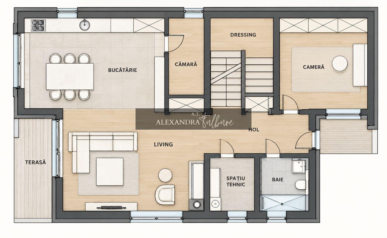 Casa individuala NZEB, 5 camere, 3 bai, finisata, P+ET+POD, Someseni - 5