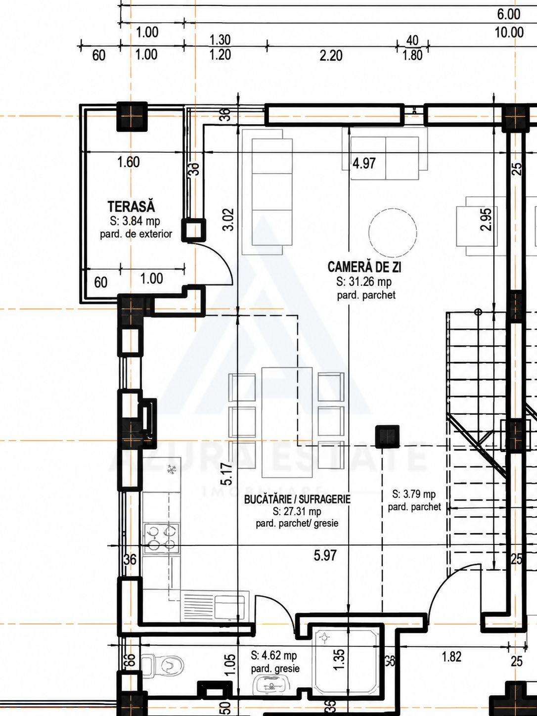 Apartament 3 camere 94 mp utili 2 bai 2 terase curte Calea Dumbravii - 19
