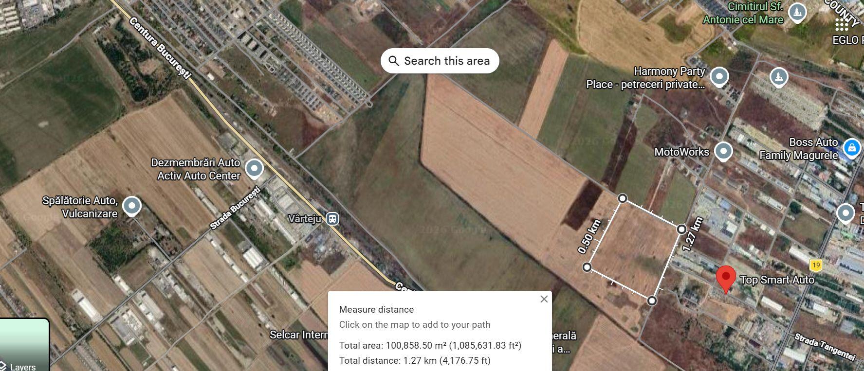Vand teren intravilan 58.807 mp Magurele strada Fermei - 2
