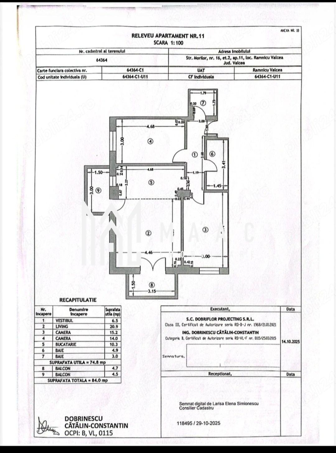 Apartament 3 camere de închiriat | Râmnicu Vâlcea, Morilor | 75 mp - 6