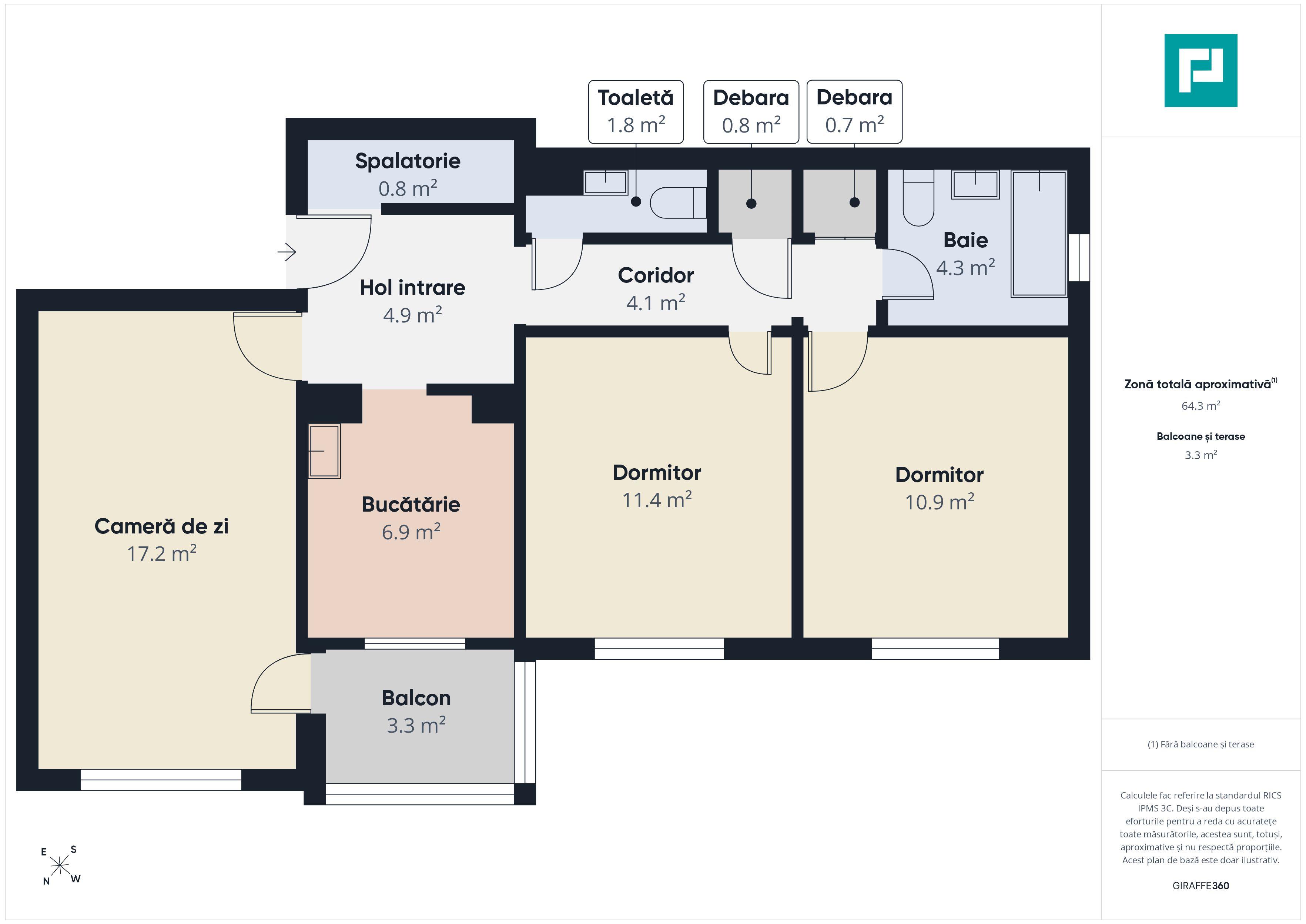Apartament 3 camere | Decomandat | Zona Complex - 7