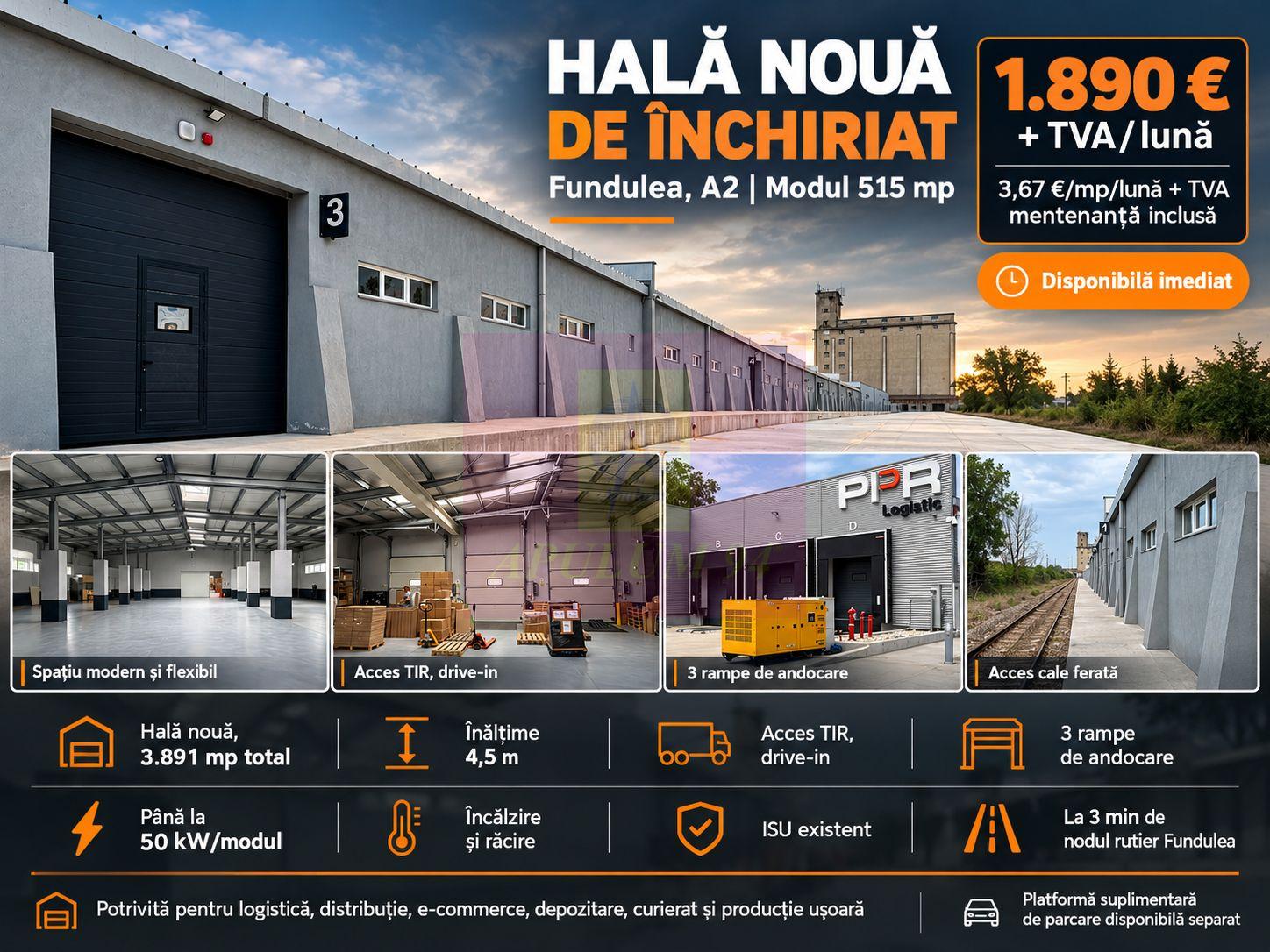 Hală nouă 515 mp | A2 Fundulea | ISU | DIsponibila imediat - 1