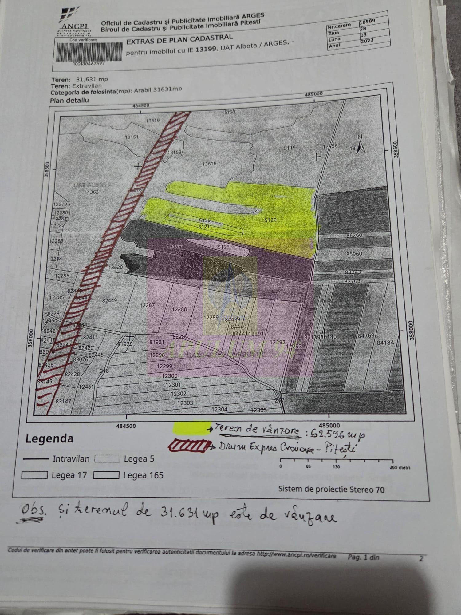 Teren 6,26 ha lângă DEx12 Pitești - 9