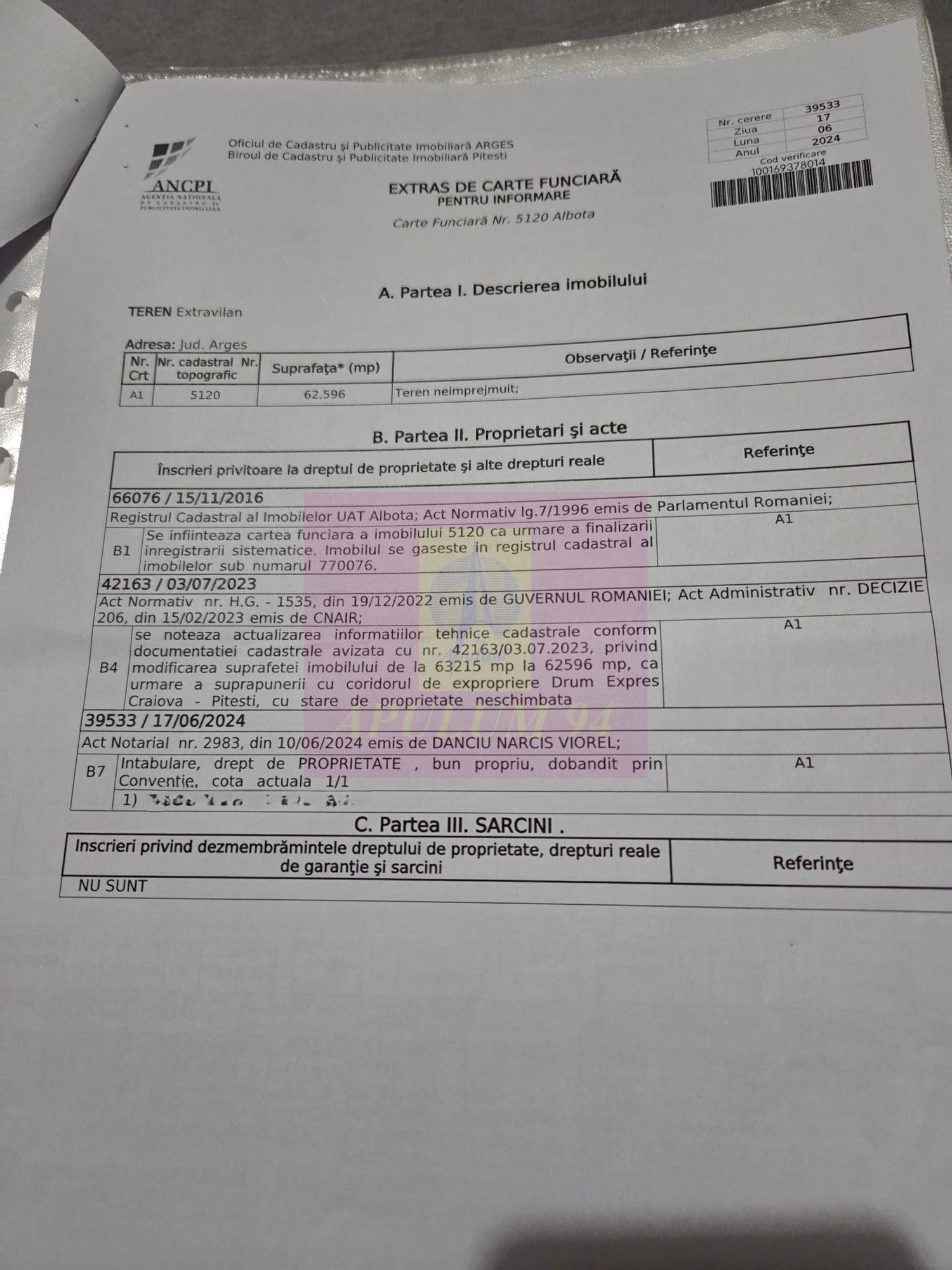 Teren 6,26 ha lângă DEx12 Pitești - 10