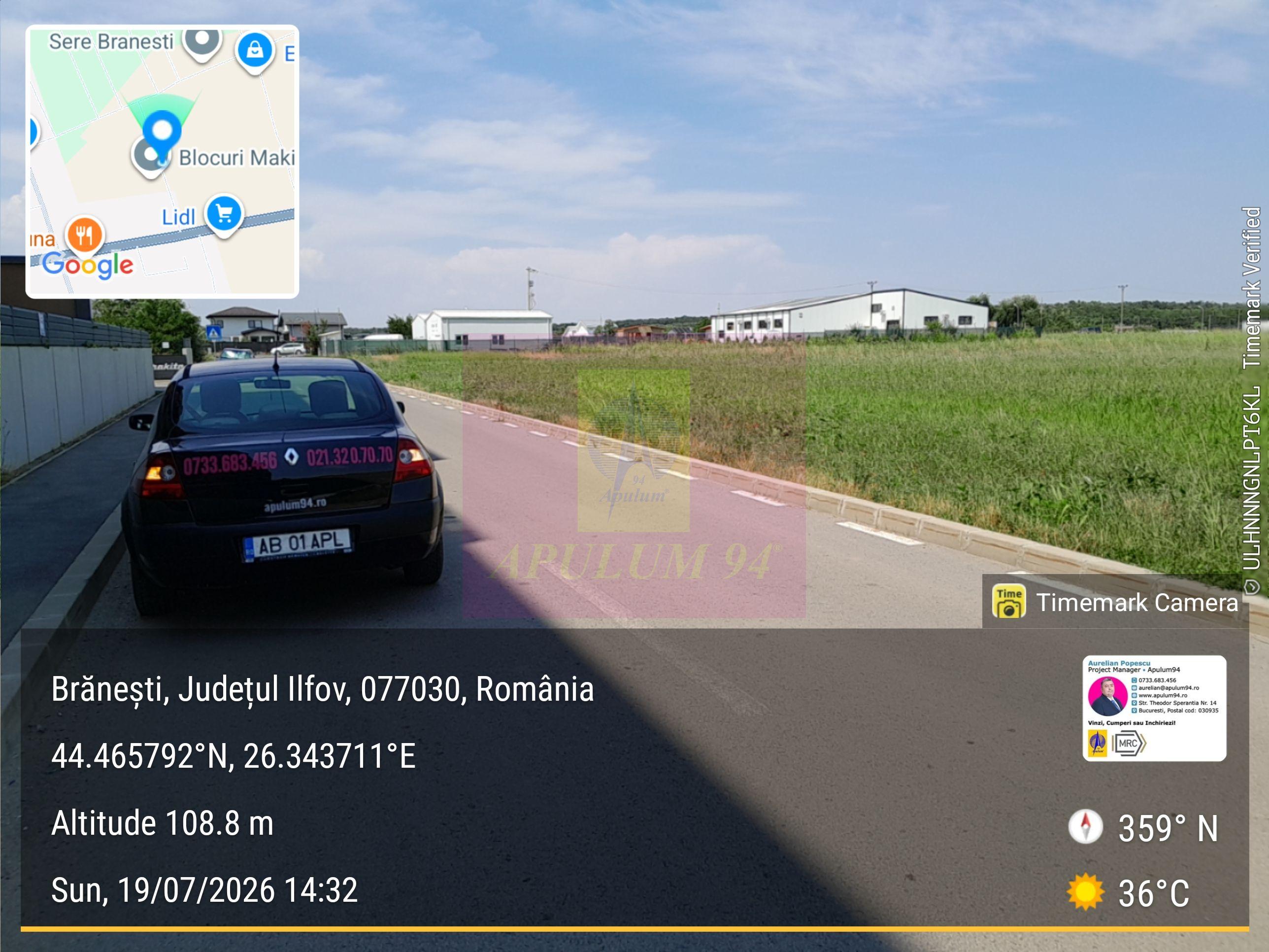 Branesti - Teren 3300 mp vizavi de blocurile Makita - 1