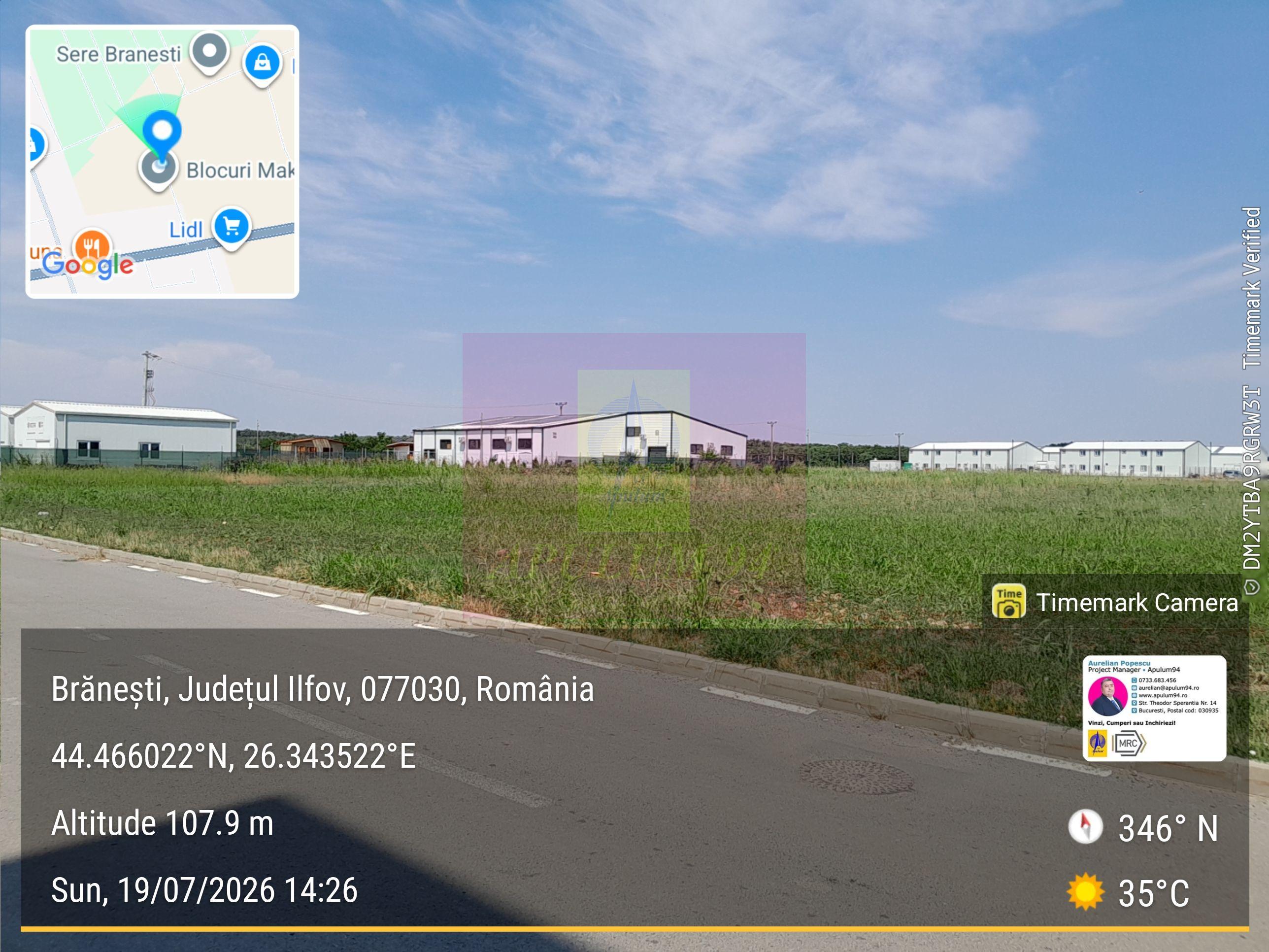 Branesti - Teren 3300 mp vizavi de blocurile Makita - 3