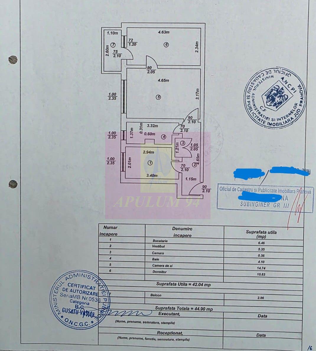 Apartament cu 2 camere, et 1 in Campina - 16