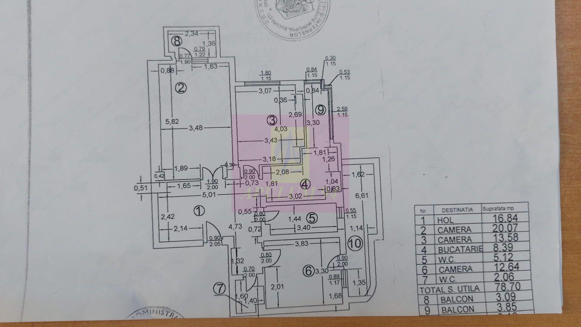 Apartament 3 camere pe bd Decebal stradal - 12