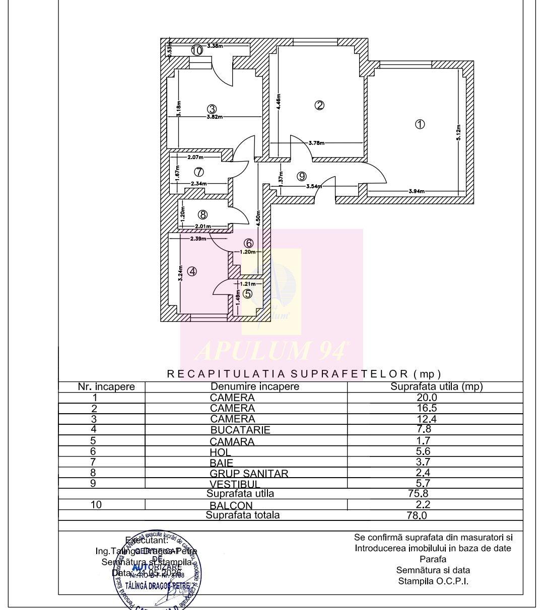 Vanzare apartament 3 camere Bd. Unirii stradal-Centru Civic - 9