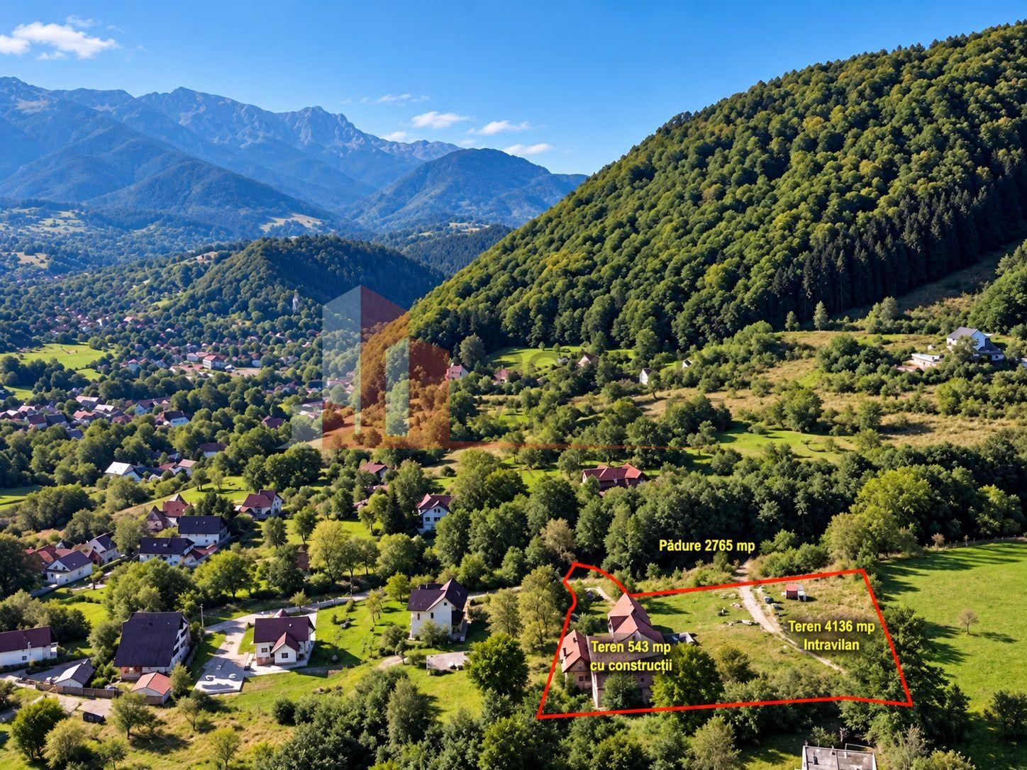 Teren 7.151 mp + casă tradițională în Predeluț–Bran - 1