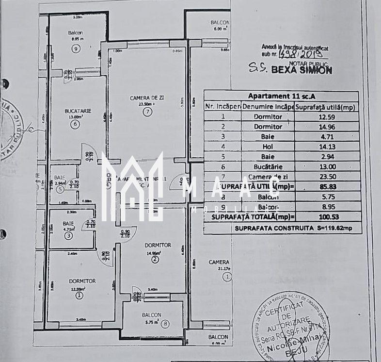 Apartament 3 camere nou de inchiriat | 100MP | Selimbar - 25