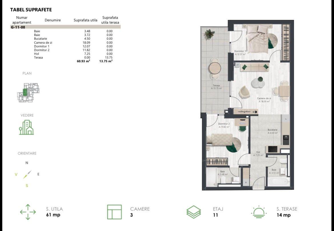 COM 0% Penthouse superb cu 3 camere | Denya Forest - 11
