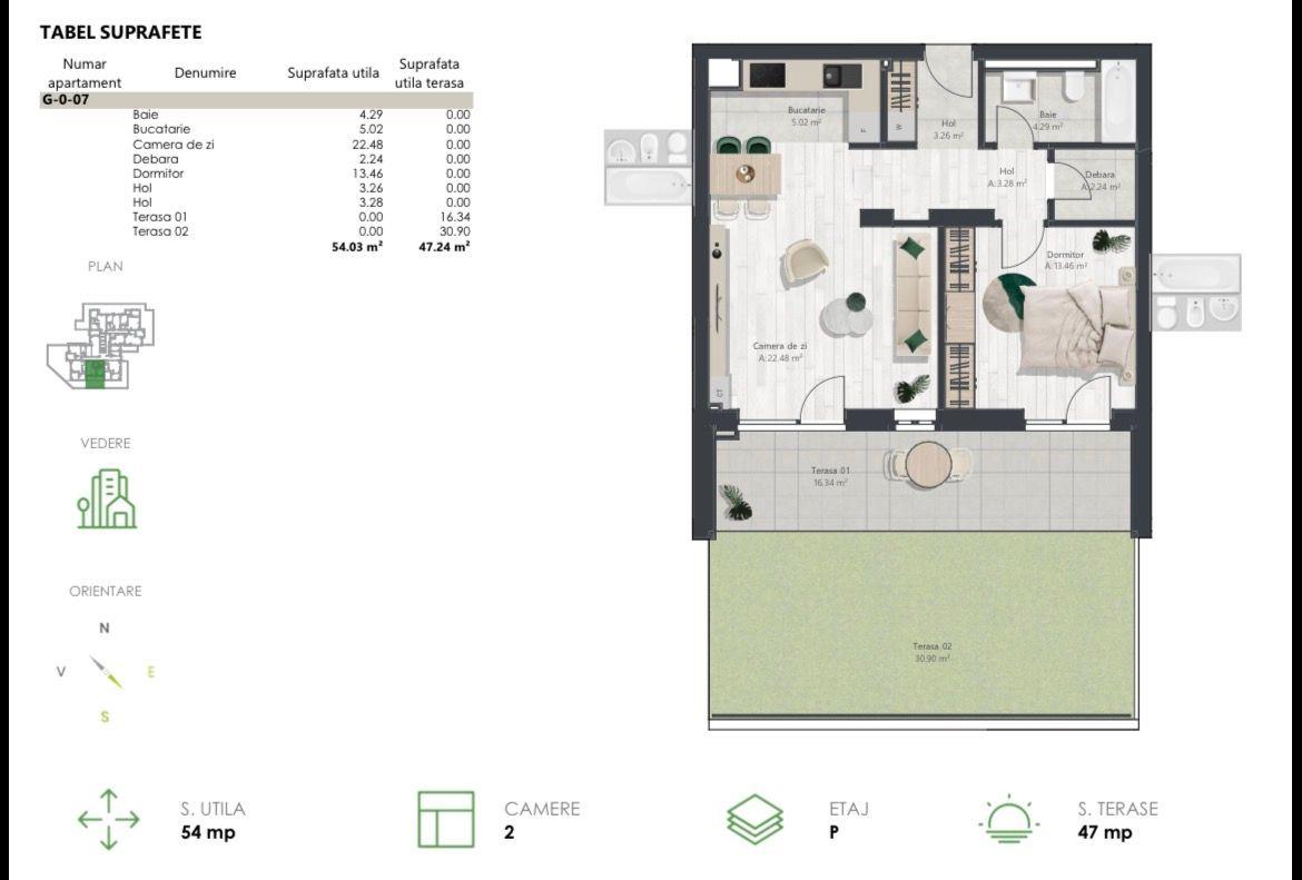 COM 0% Apartament nou cu 2 camere si gradina | Denya Forest - 11