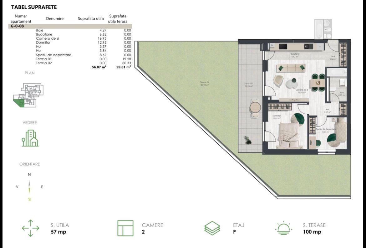 COM 0% Apartament nou cu 3 camere si gradina | Denya Forest - 11