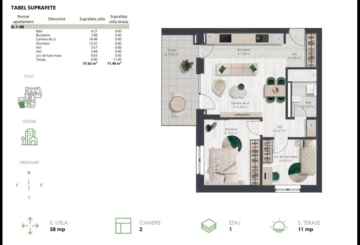 COM 0% Apartament superb cu 3 camere | Denya Forest - 11
