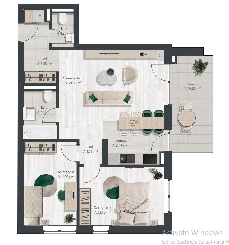 Apartament nou cu 3 camere | Denya Forest - 10