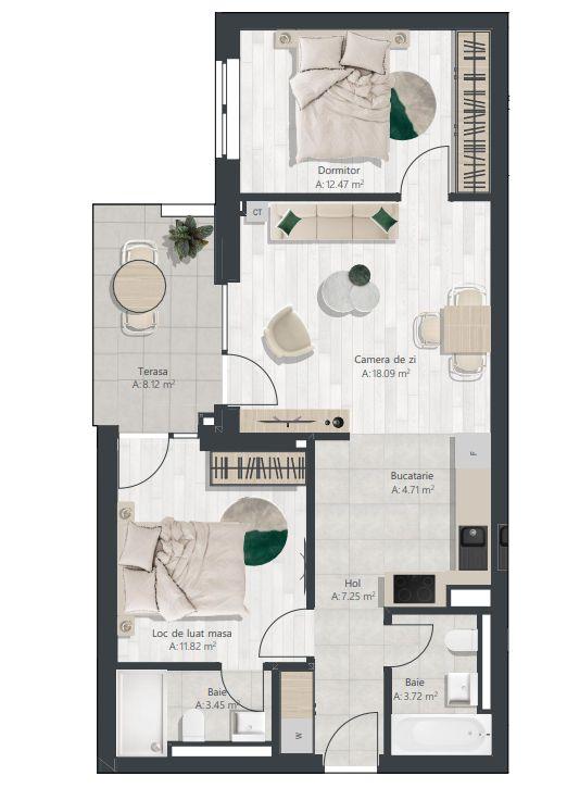 Apartament superb cu 3 camere | Denya Forest - 9