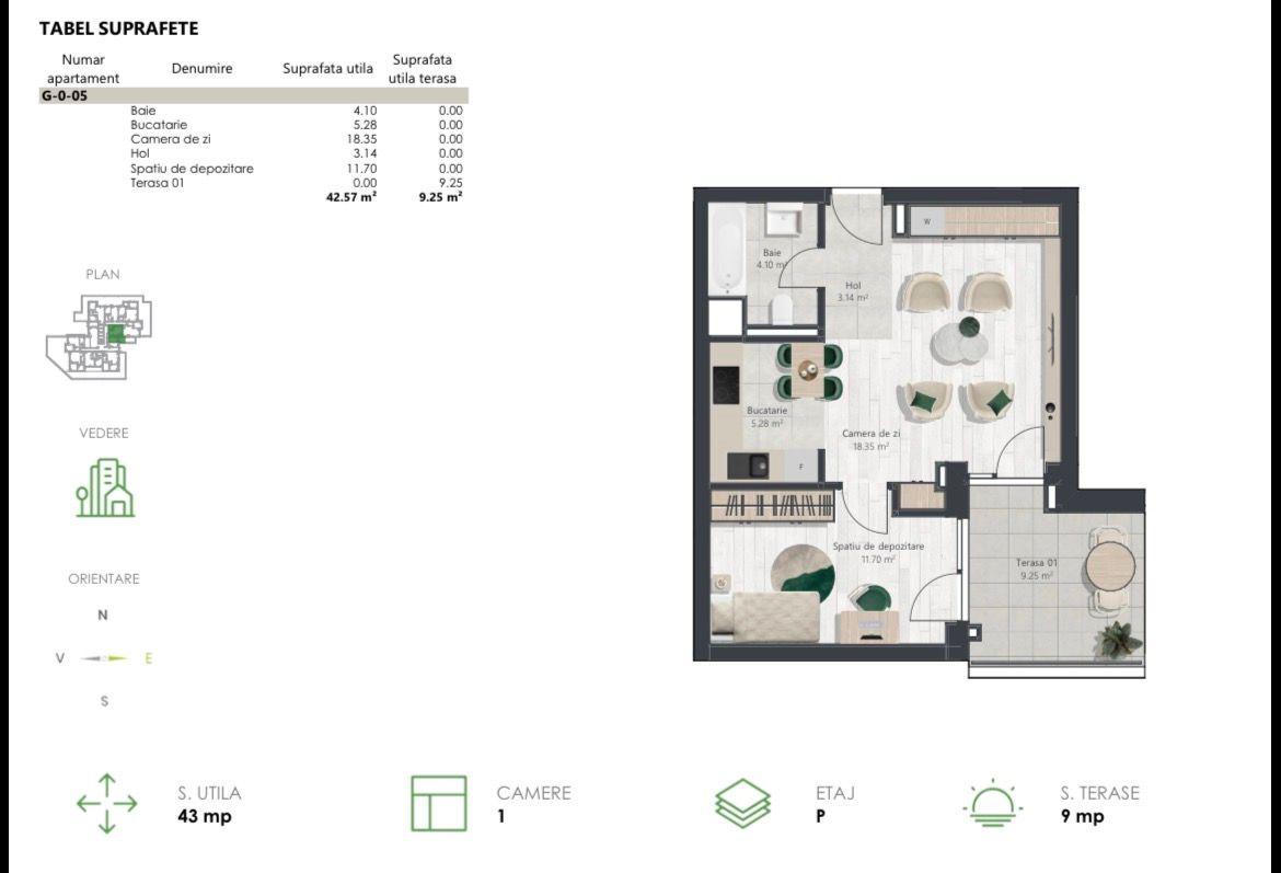 COM 0% Apartament nou cu 2 camere | Denya Forest - 13