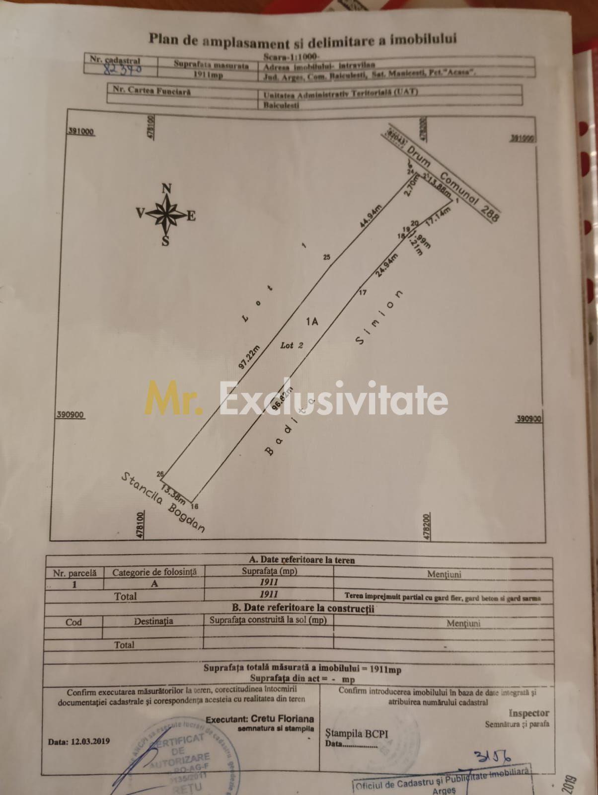 Teren intravilan de vanzare – 1.911 mp – Manicesti, comuna Baiculesti - 4