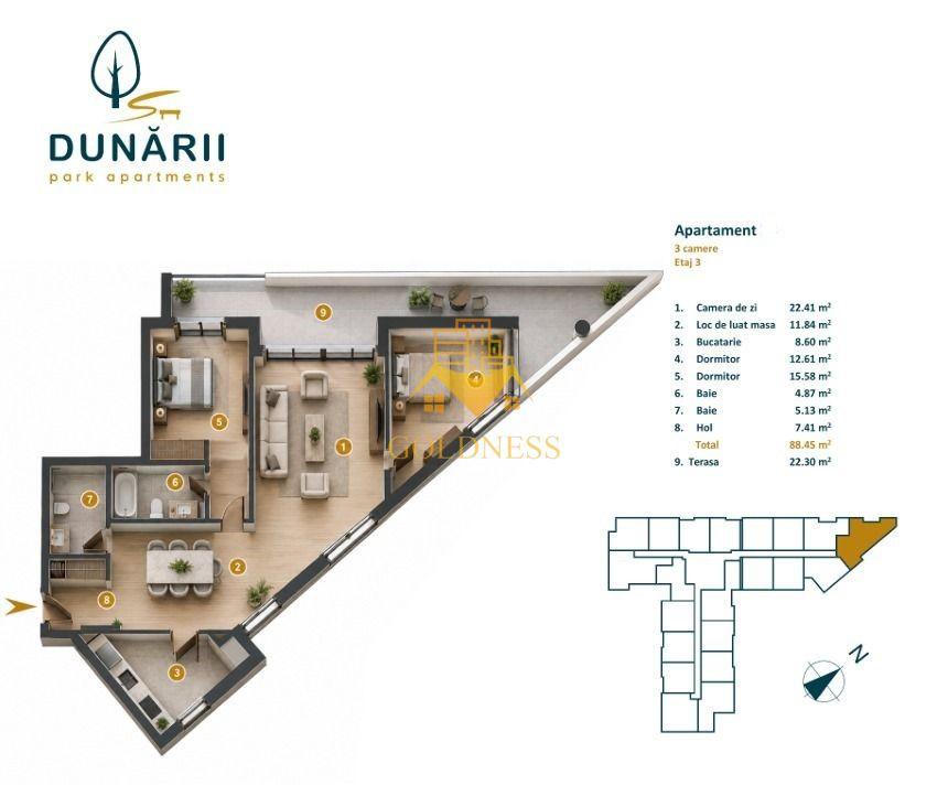 Apartament 110 mp Intre Lacuri Iulius Mall Dunarii 2600/mp Comision 0% - 3