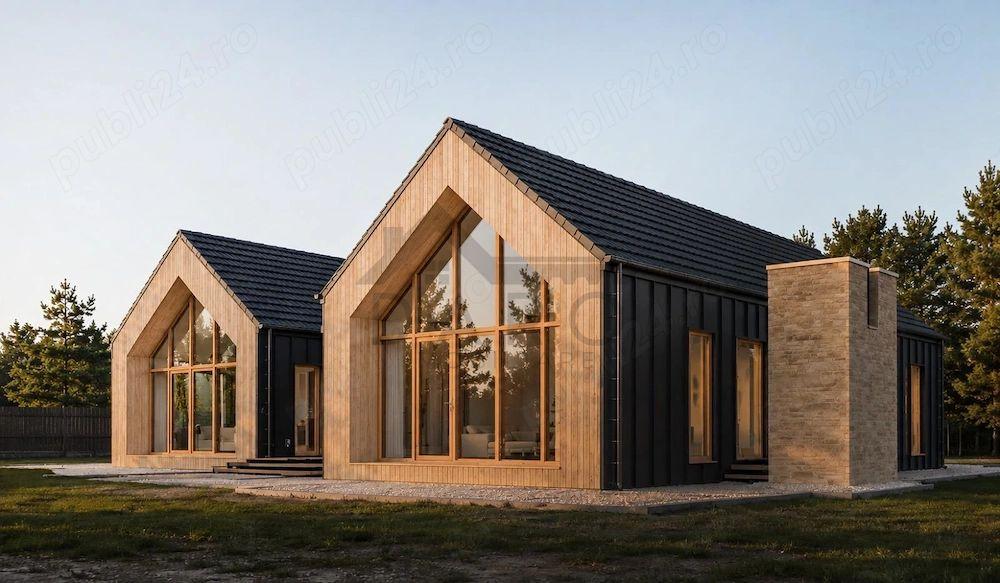 Casa individuala superba, cu arhitectura scandinava, moderna - langa padure, teren generos - 4