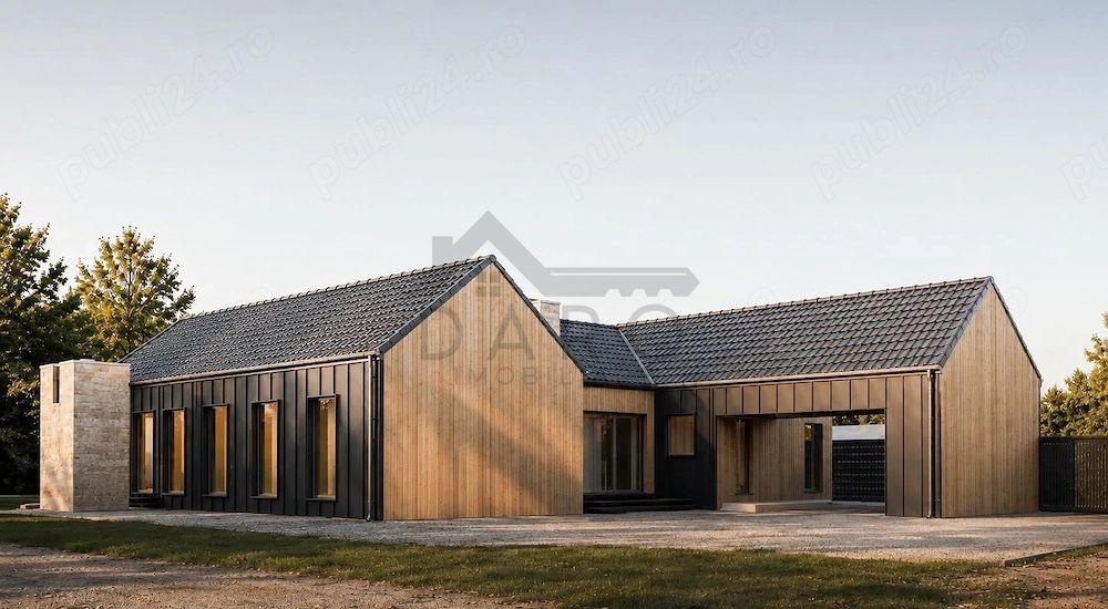 Casa individuala superba, cu arhitectura scandinava, moderna - langa padure, teren generos - 1