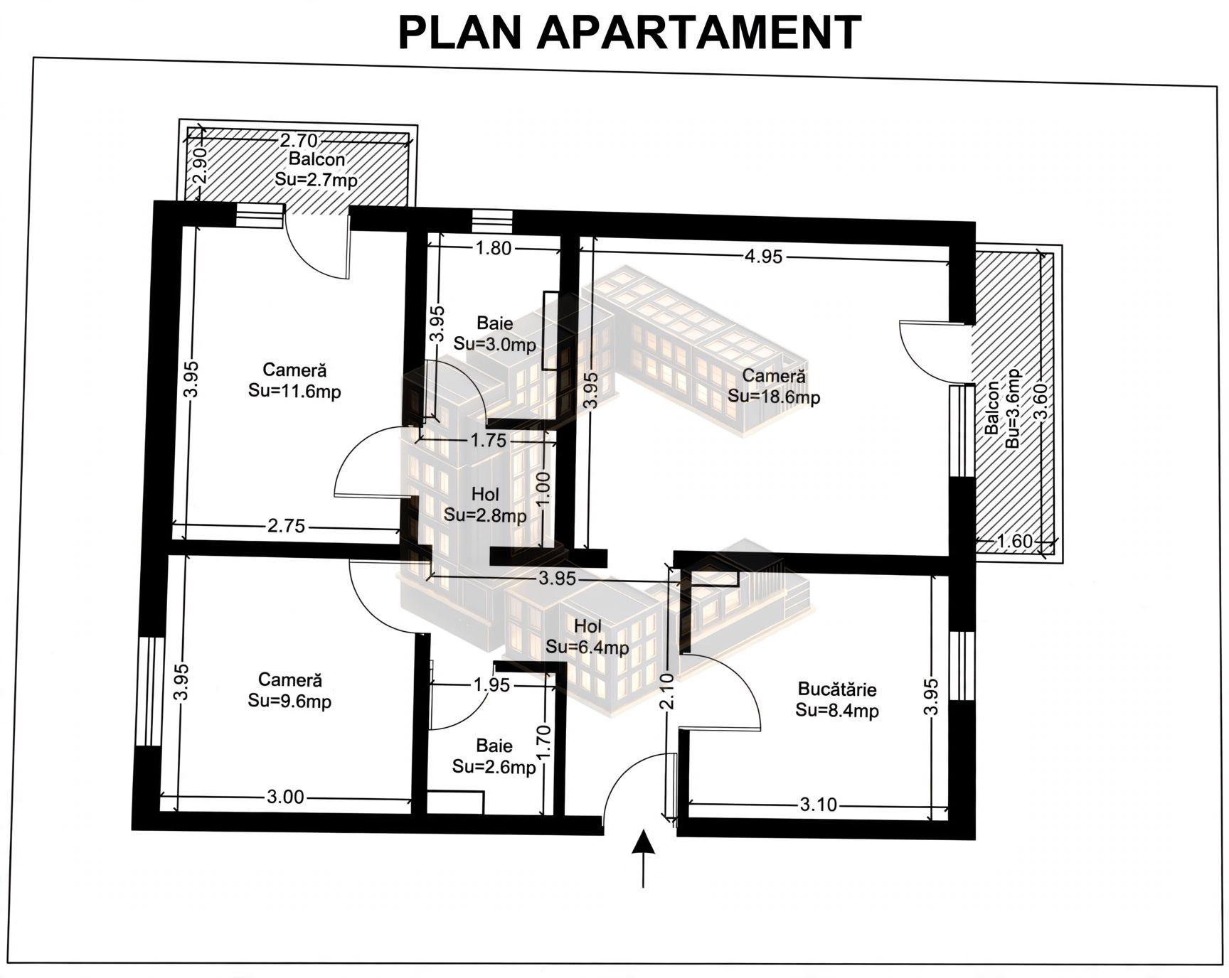 Apartament cu 3 camere, etajul 1, renovat, zona Dambovita - 7