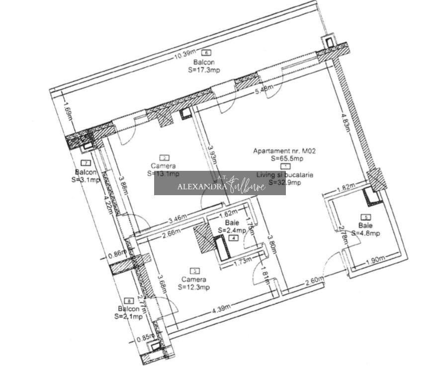 Apartament superfinisat | 3 camere | 2 băi | 3 balcoane | Wings - 12