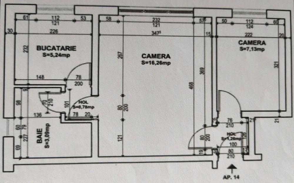 Apartament cu 2 camere, etaj 3 chiar în Complexul Studențesc - 9
