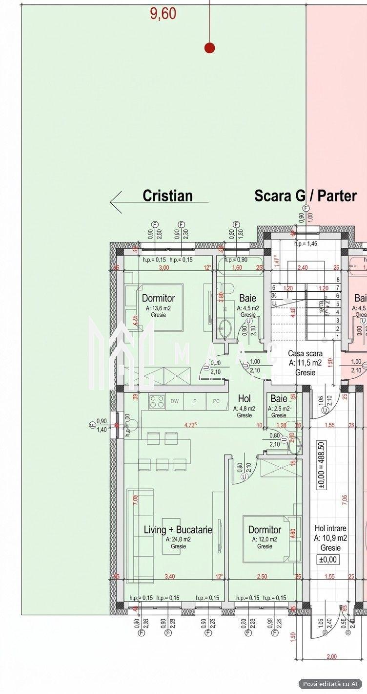 Apartament 3 camere de vânzare | Sibiu, Turnișor | curte 100 mp - 2